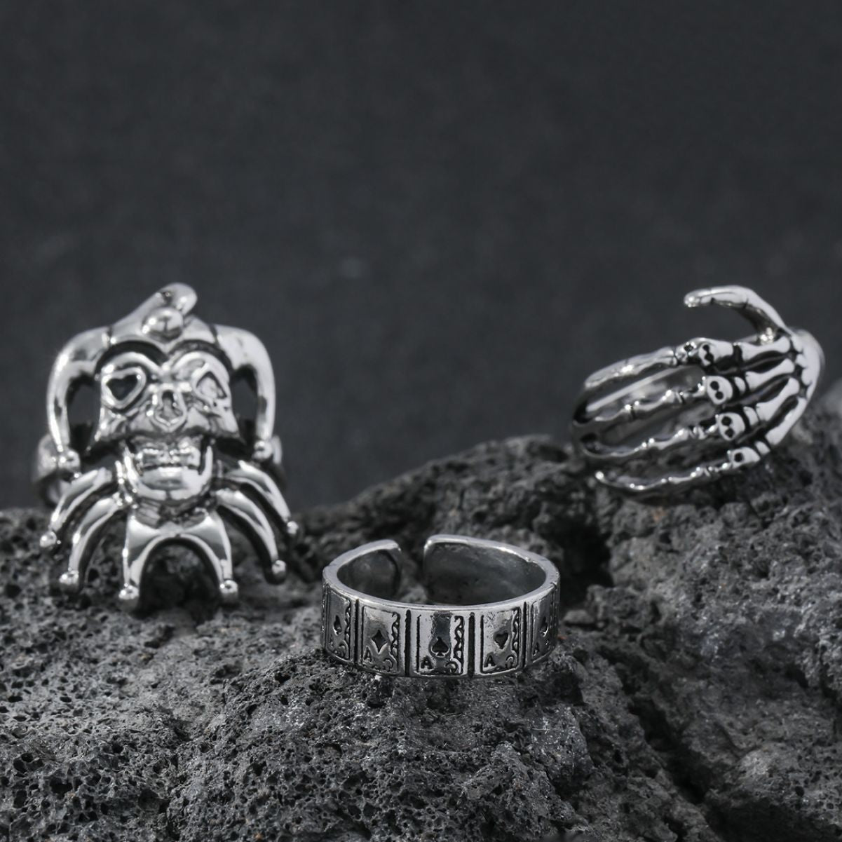 Men's Vintage Skull Distressed Splendid Trendy Hip Rings