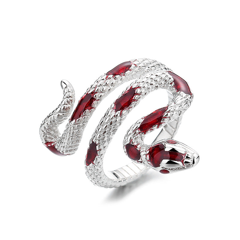 Snake Epoxy High-grade Cold Wind Irregular Index Rings