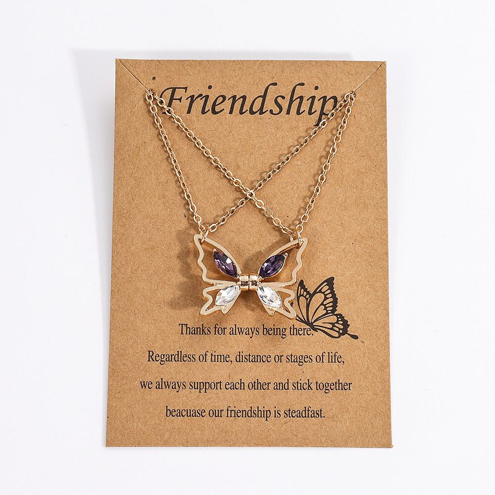 Colliers pendentif magnétique papillon bon ami, couture de Niche