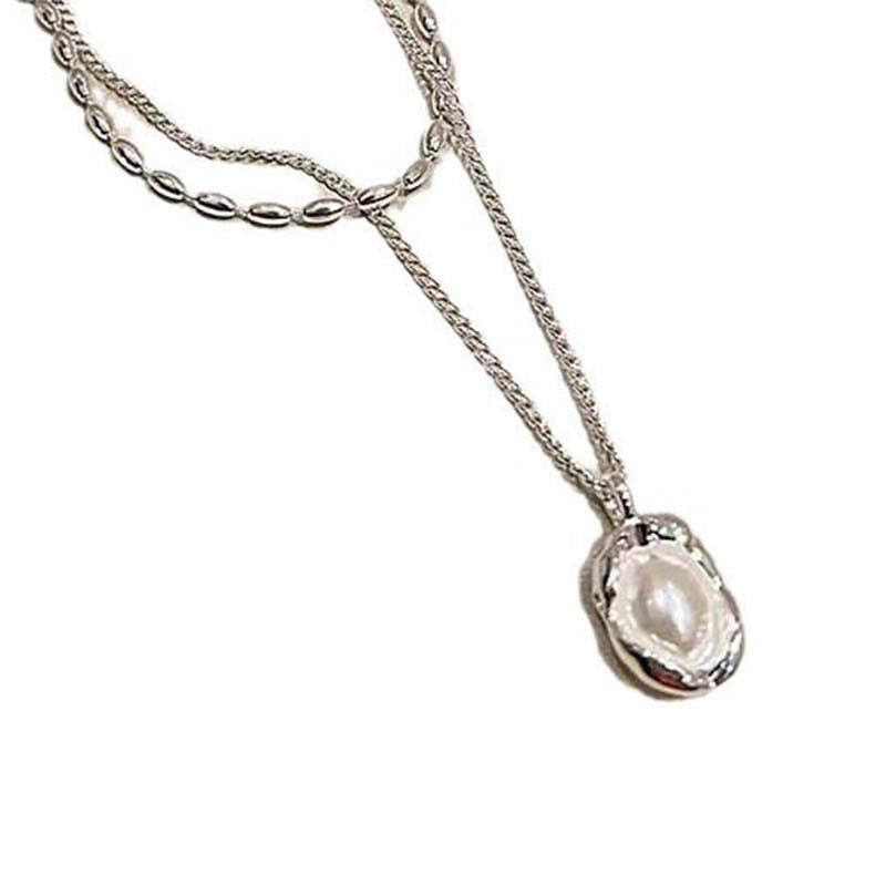 Colliers irréguliers en perles pour femmes, chaîne de clavicule coréenne à la mode