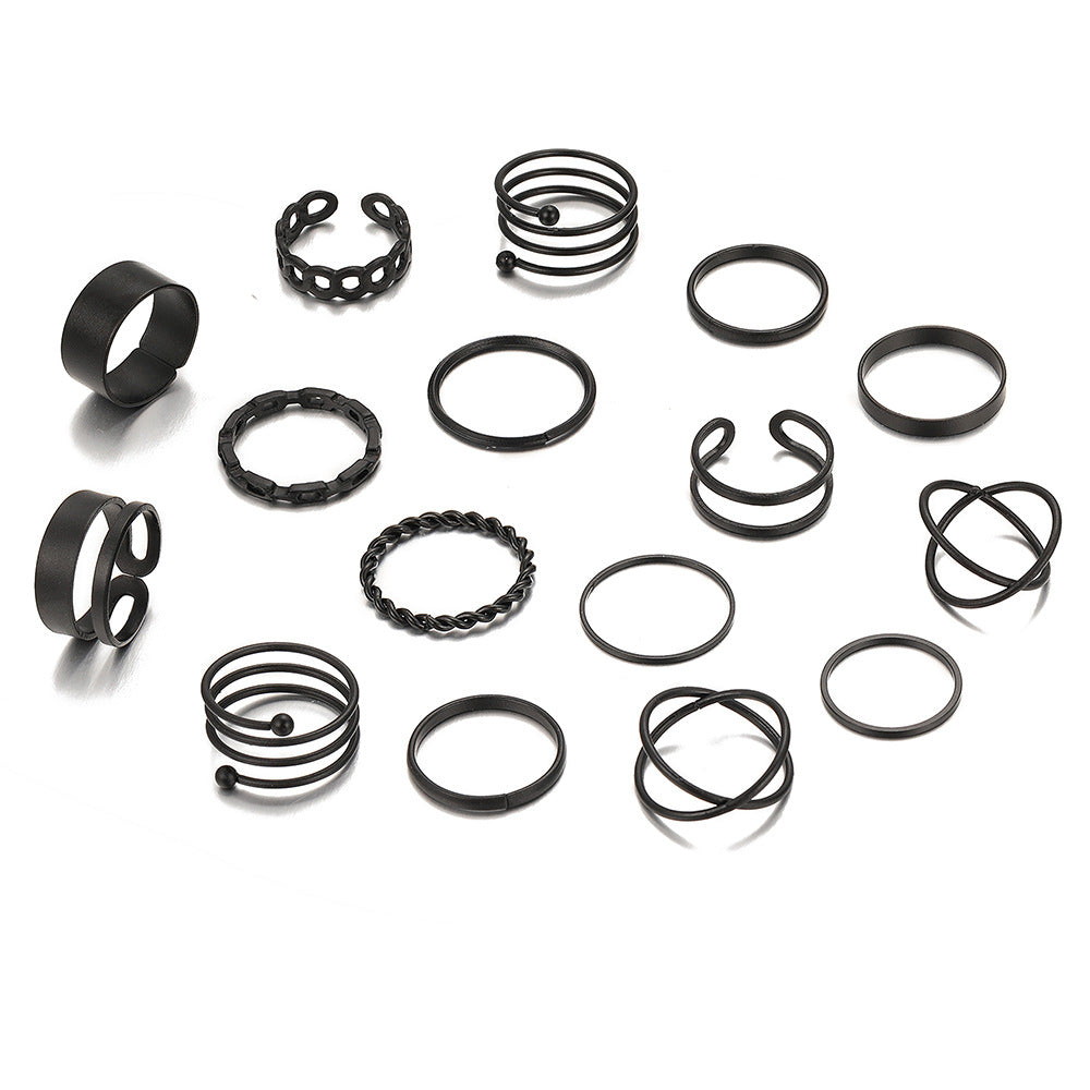 Creative Simple Retro Pieces Suit Combination Rings