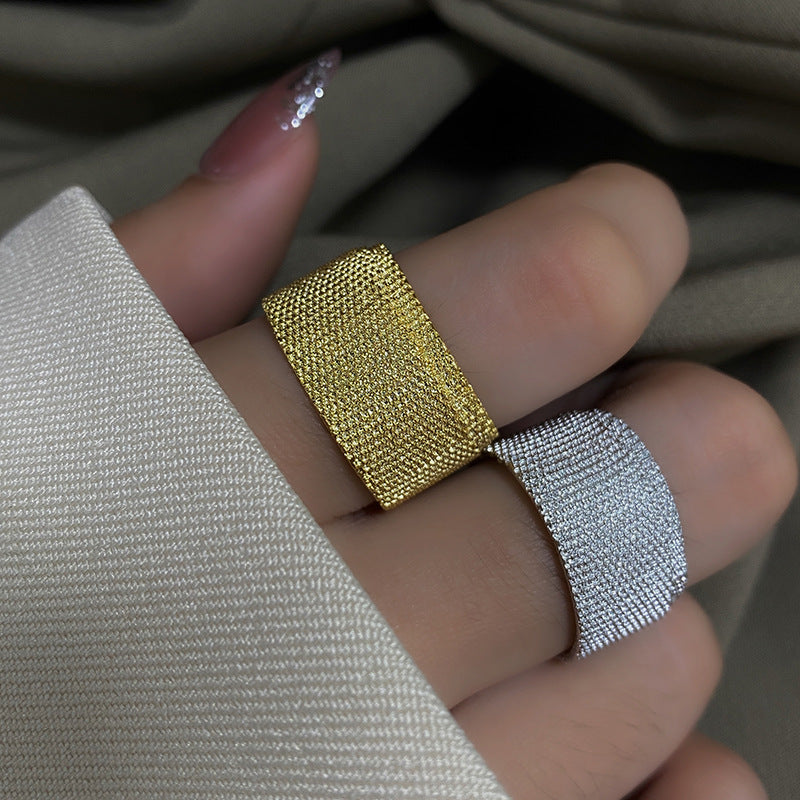 Mori Style Retro Minority Design Open Female Grit To Rings