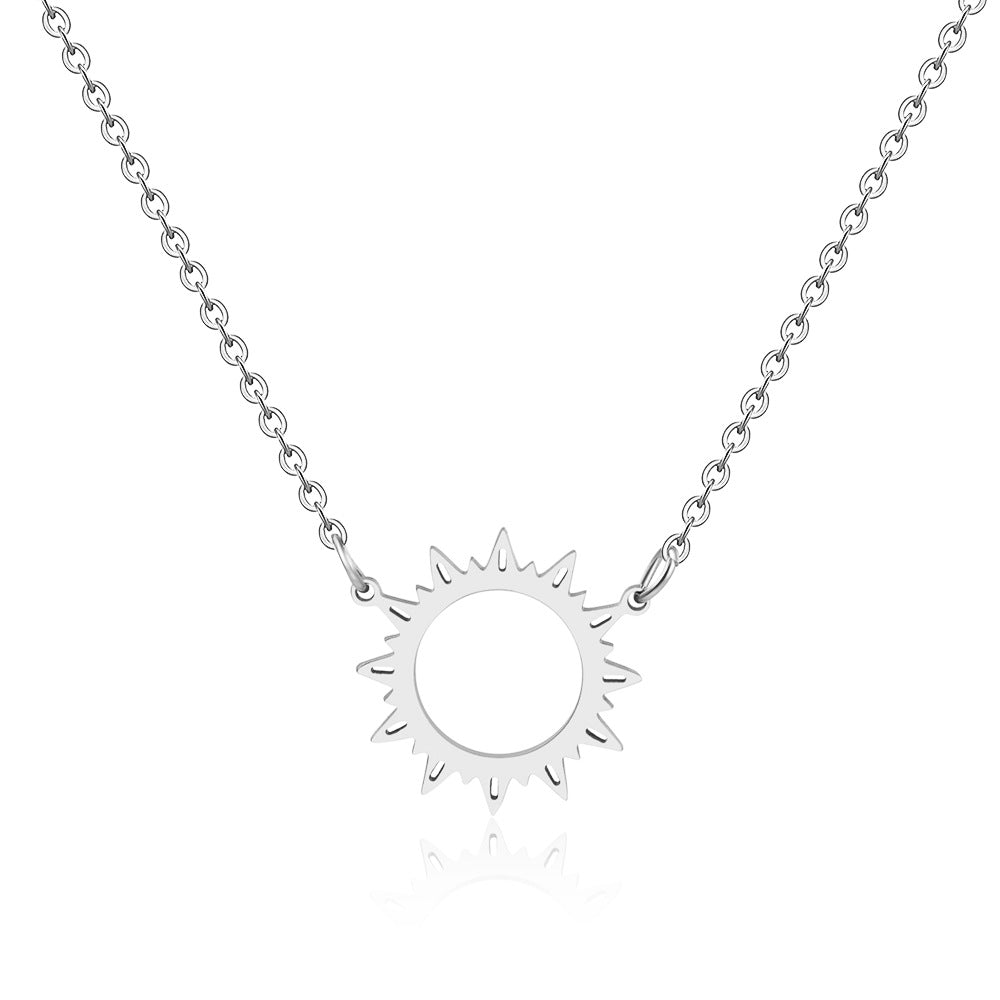 Pendentif en acier inoxydable titane plaqué or colliers mère