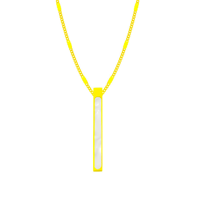 Women's Titanium Steel No Fading Design Cold Style Clavicle Chain Necklaces