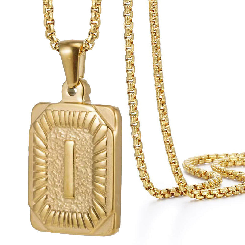 Colliers dorés simples en acier inoxydable Hip Hop pour hommes