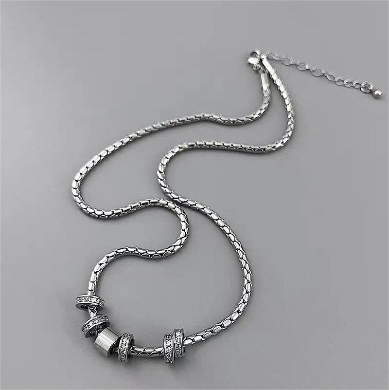 Titanium Steel Rhinestone Pendant Female Light Luxury Minority Necklaces
