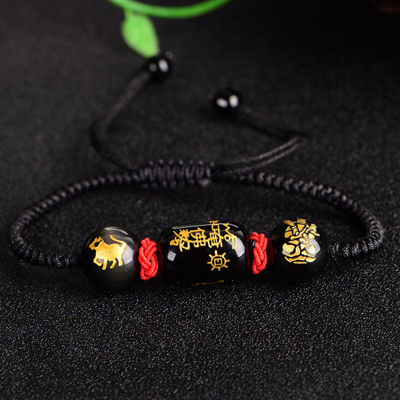 Zodiac Thai Red Agate Rope Tiger Bracelets