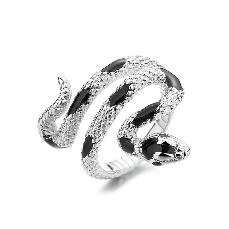 Snake Epoxy High-grade Cold Wind Irregular Index Rings