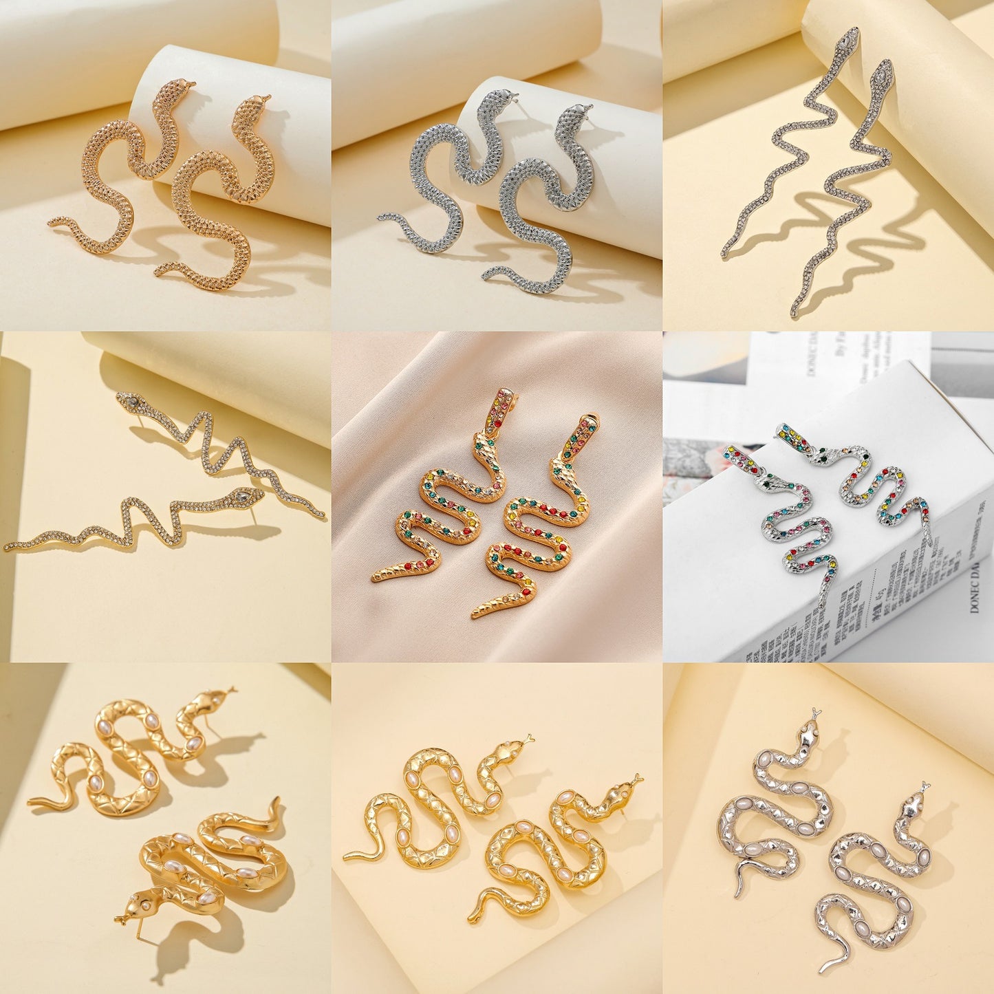 Ornament Fashion Metal Exaggerated Snake Cold Earrings
