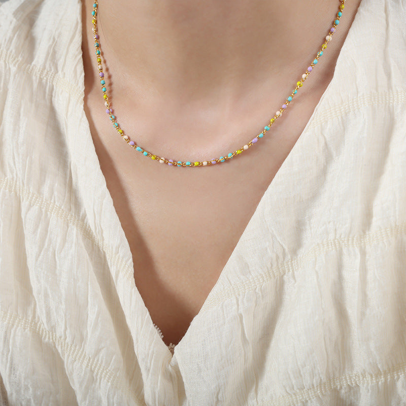 Colliers de perles faits à la main simples High Sense pour femmes