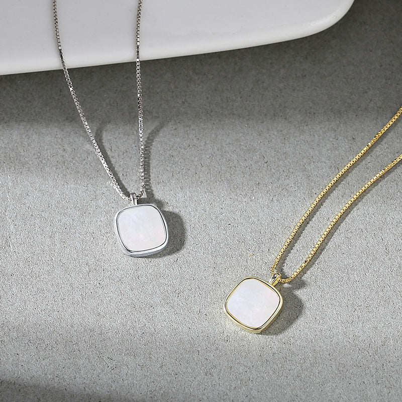 Women's Gold-plated Square Fritillary Lucky Clavicle Chain Simple Necklaces