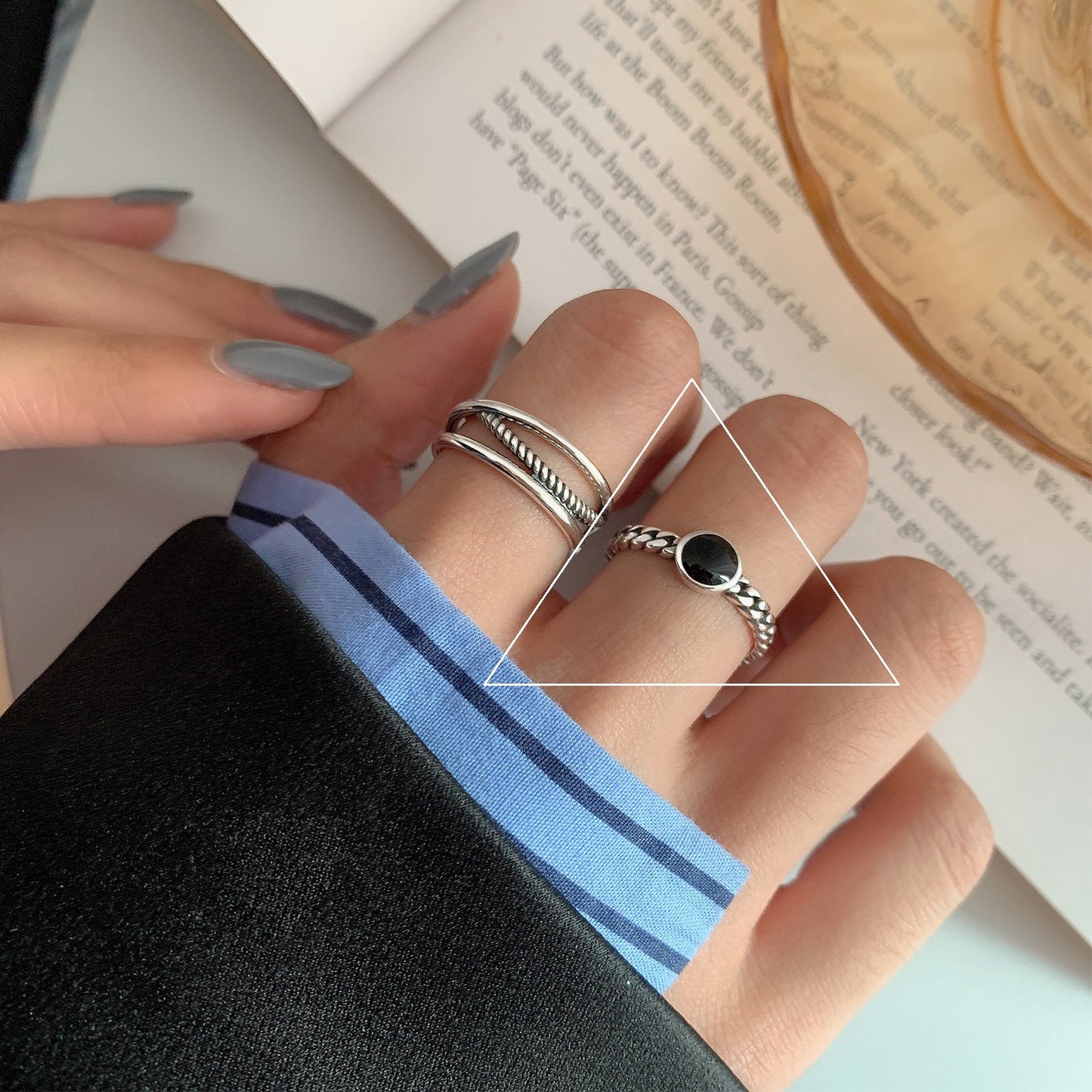 Index Finger Cross Female Open Fashion Thai Niche Ring
