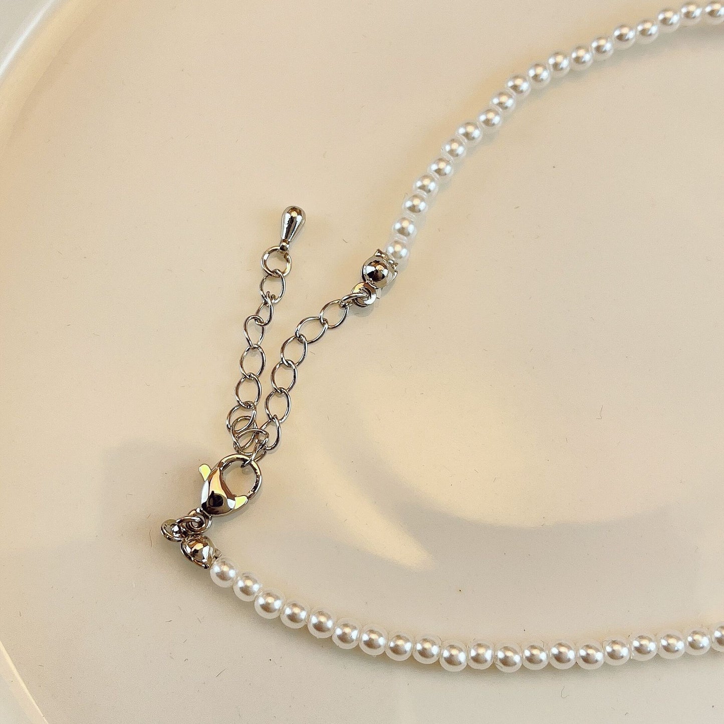 Entry Lux Blue Round Pearl Sweet Necklaces