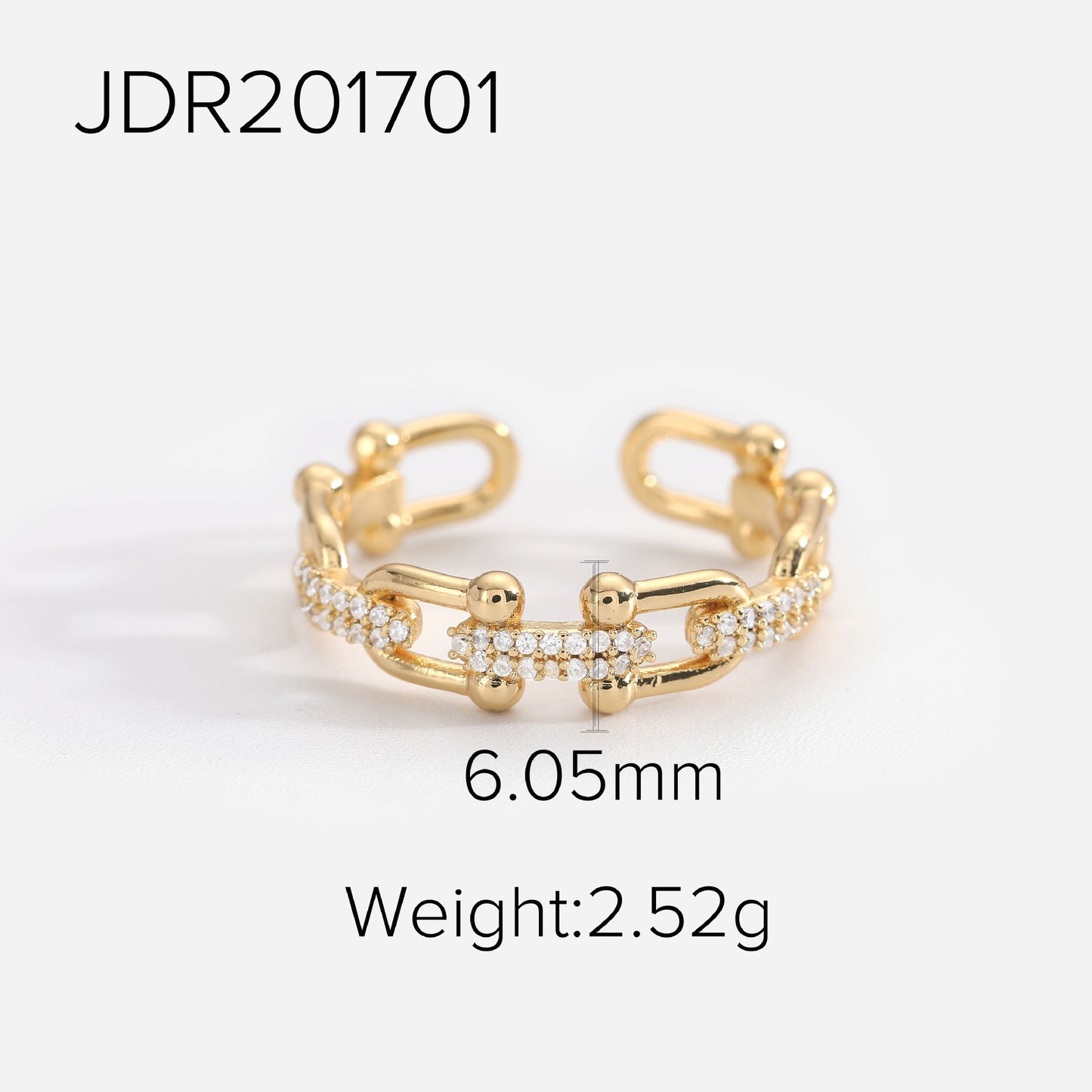 Women's Plated Trinket Brass Strip Zircon Jewelry Shiny Rings