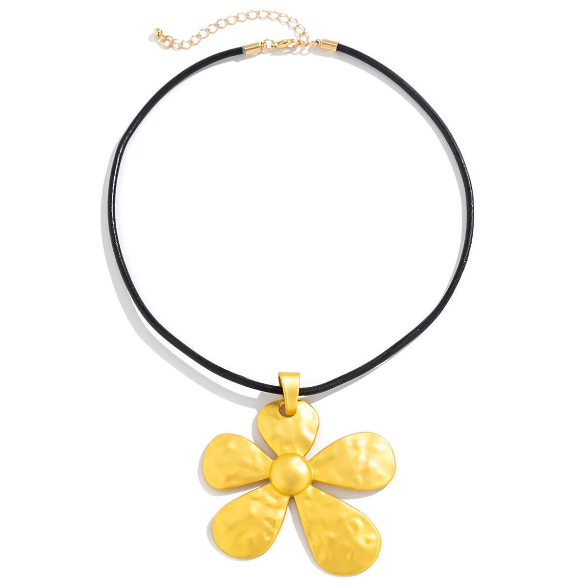 Nischen-Liquid-Flower-Accessoires – Übertriebene metallische große Halsketten
