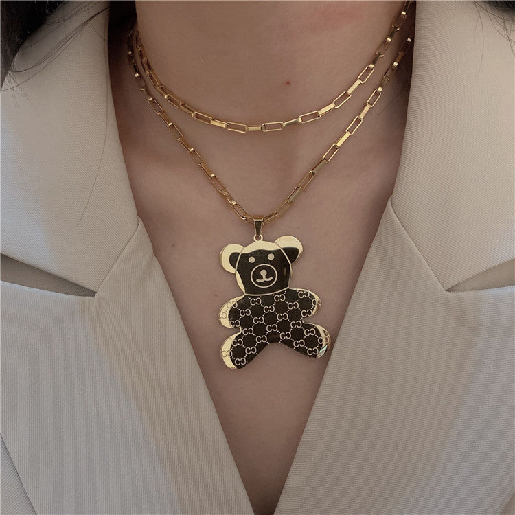 Colliers à chaîne de pull longs en acier Colorfast Bear