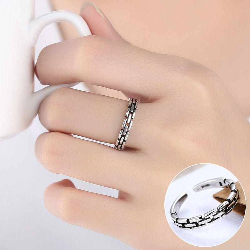 Pearl Flower Female Vintage Court Style Elegant Opening Index Ring