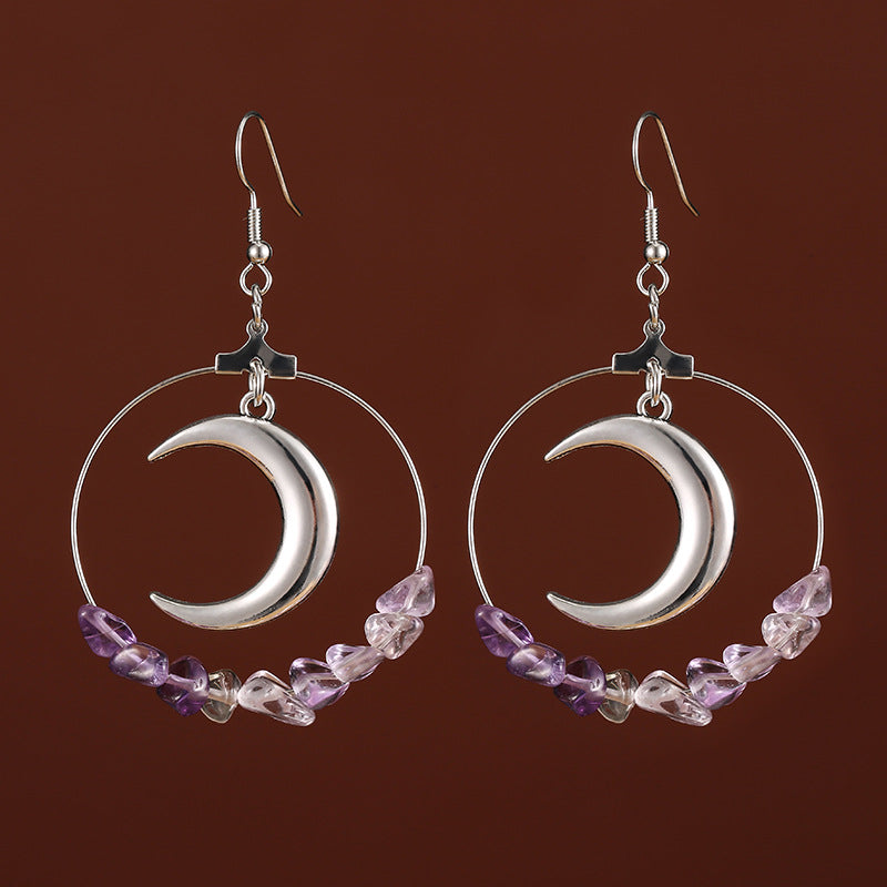 Modische, handgefertigte und schlichte runde Ohrringe