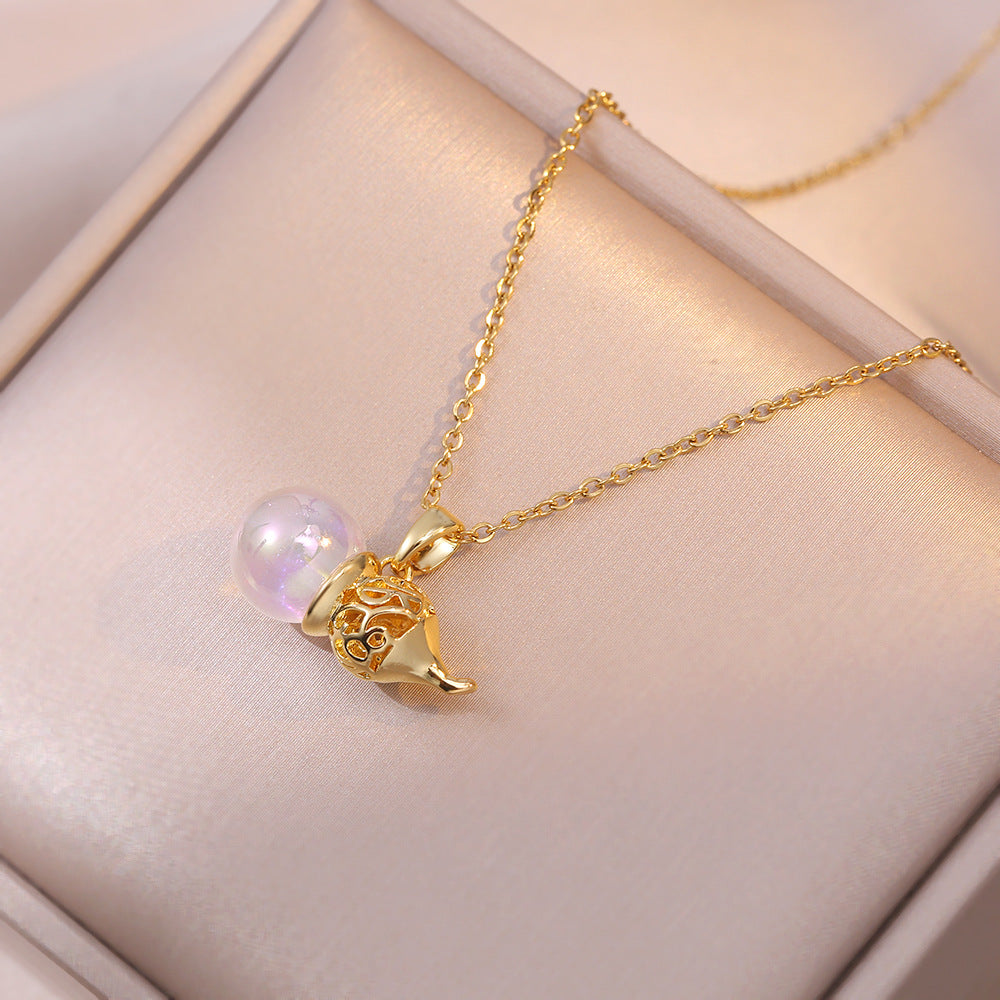 Women's Zircon Geometric Special Interest Light Luxury Design Necklaces
