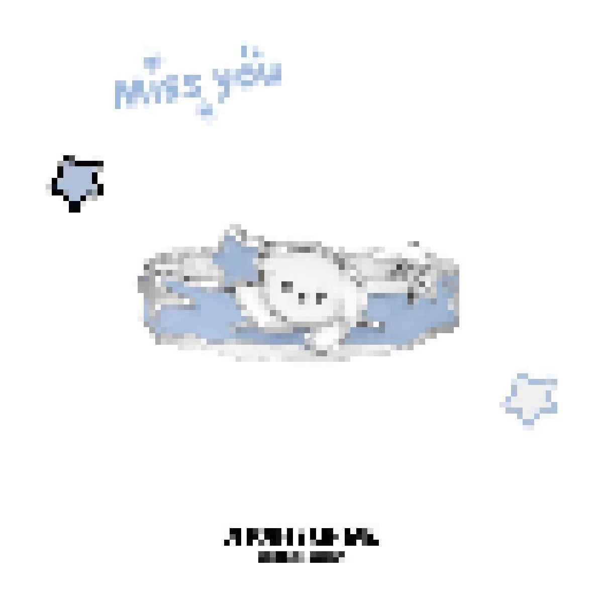 Snow Star Picking Kitten Puppy Couple Style Opening Ring