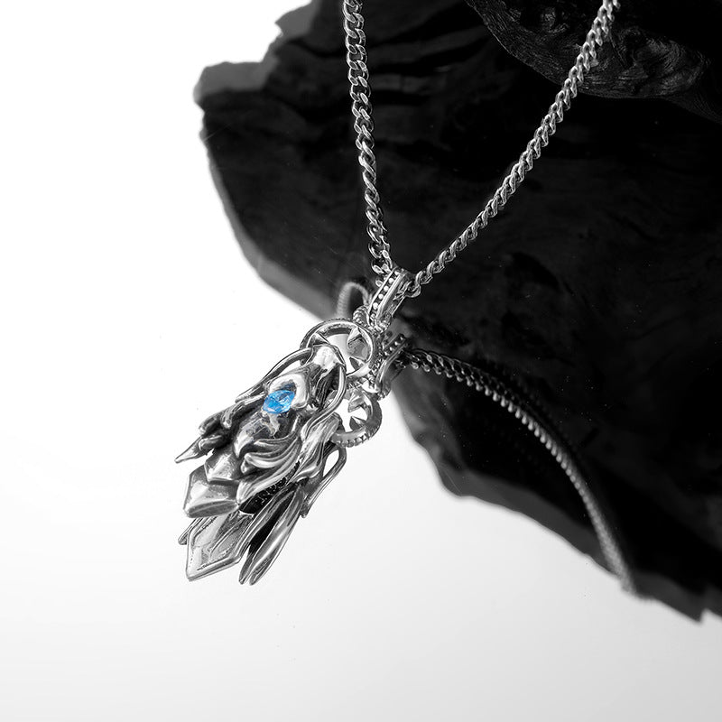 Men's Sterling Sier Cologne Trendy Niche Design Clavicle Chain National Necklaces