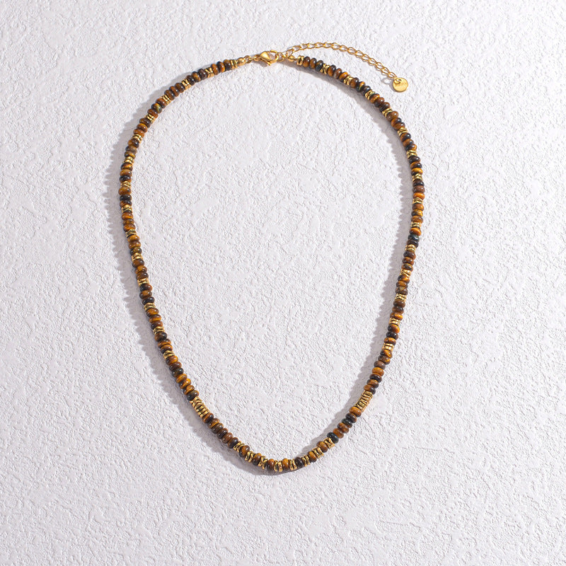 Steel Beaded Female Design Gold Plated Necklaces