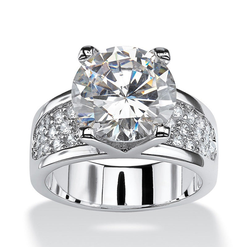 Ornament Fashion Creative Zircon Gemstone Wedding Week Rings
