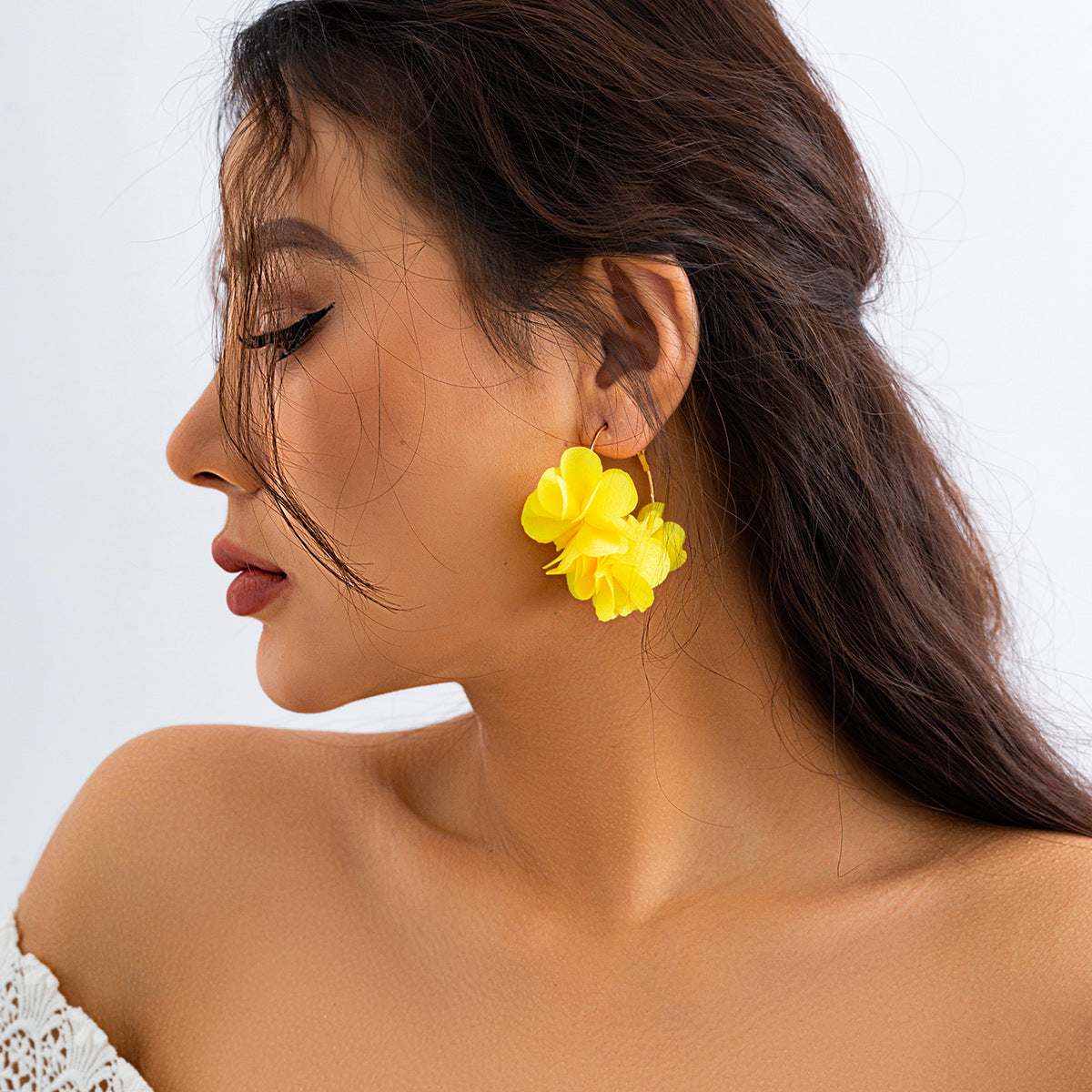 Ornament Vacation Style Rose Multicolored Tassel Earrings