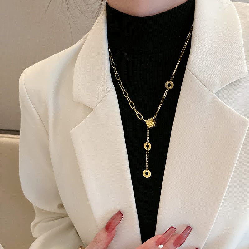 Women's Style Temperament Entry Lux High-grade Design Titanium Steel Necklaces