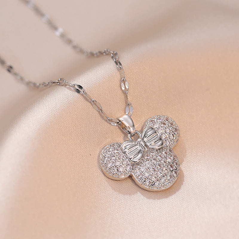 Women's Diamond Mickey Tide Simple Personality Exquisite Refined Necklaces