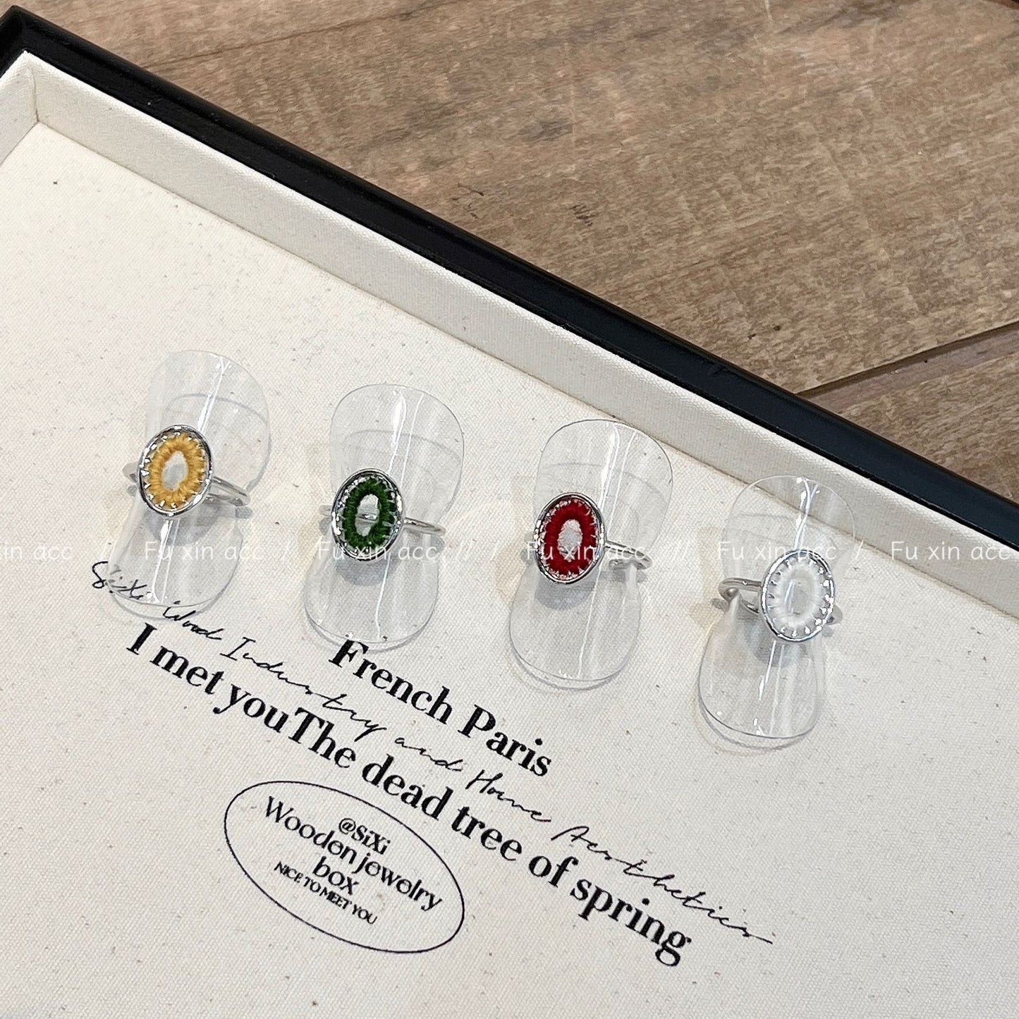 Color Open Female Fashion Temperament Style Index Rings