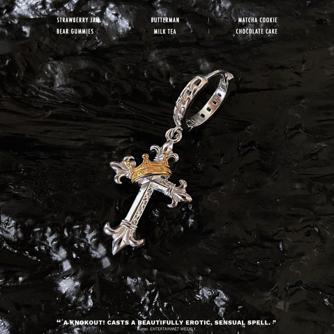 Damenkreuz für Nischendesign, leichte Luxus-Ohrringe