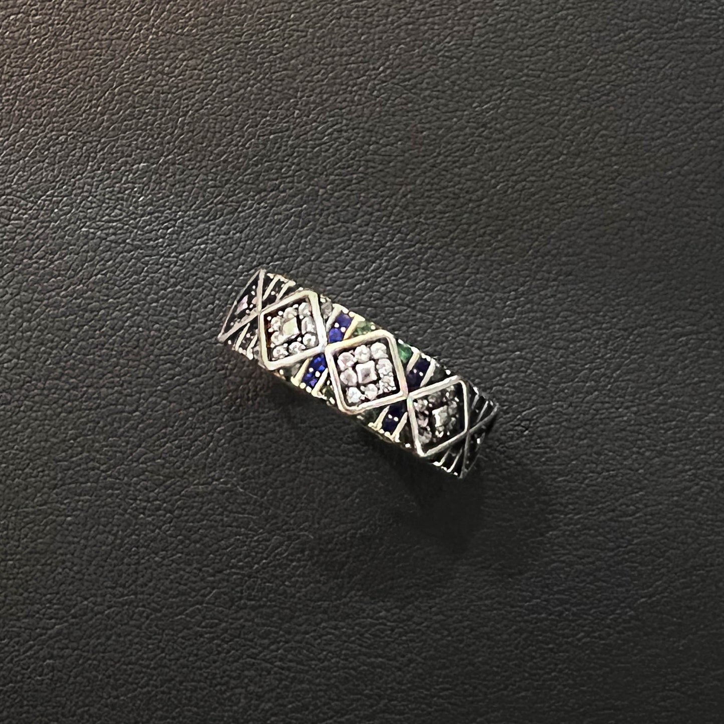 Zircon Pattern Vintage Open Female Light Luxury Minority Design Rings