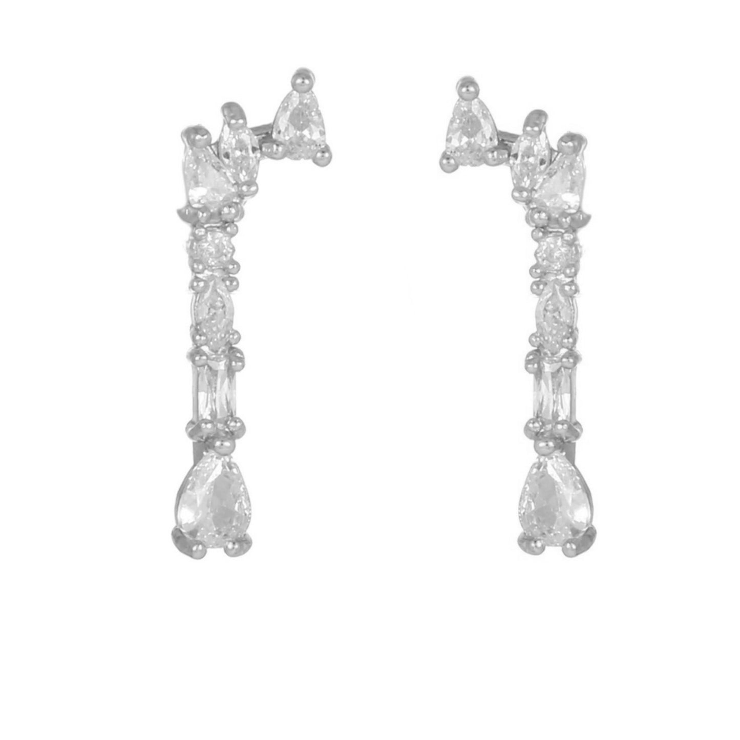Trendige Anzug-Ohrringe mit geometrischem Zirkon-Ohrschmuck