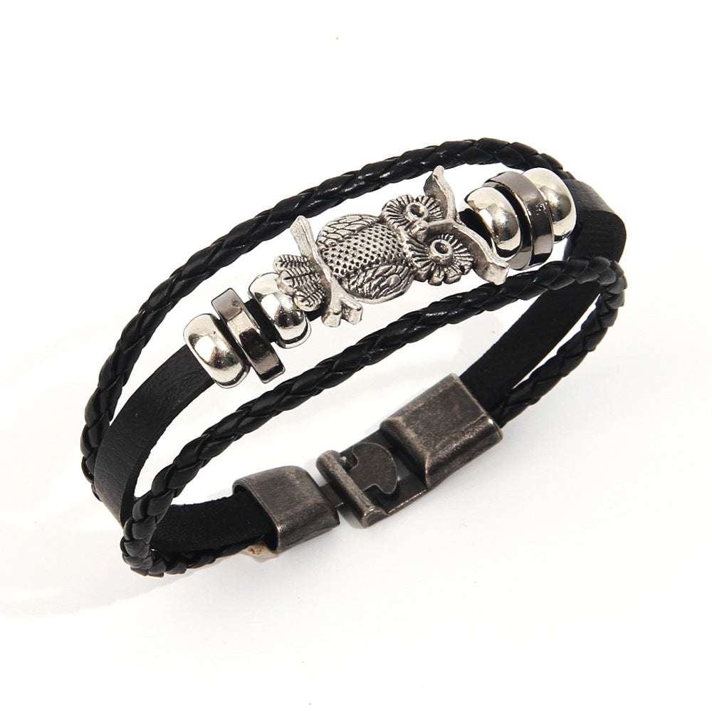 Vintage Eye Leather Beaded Scorpion Hand-woven Bracelets