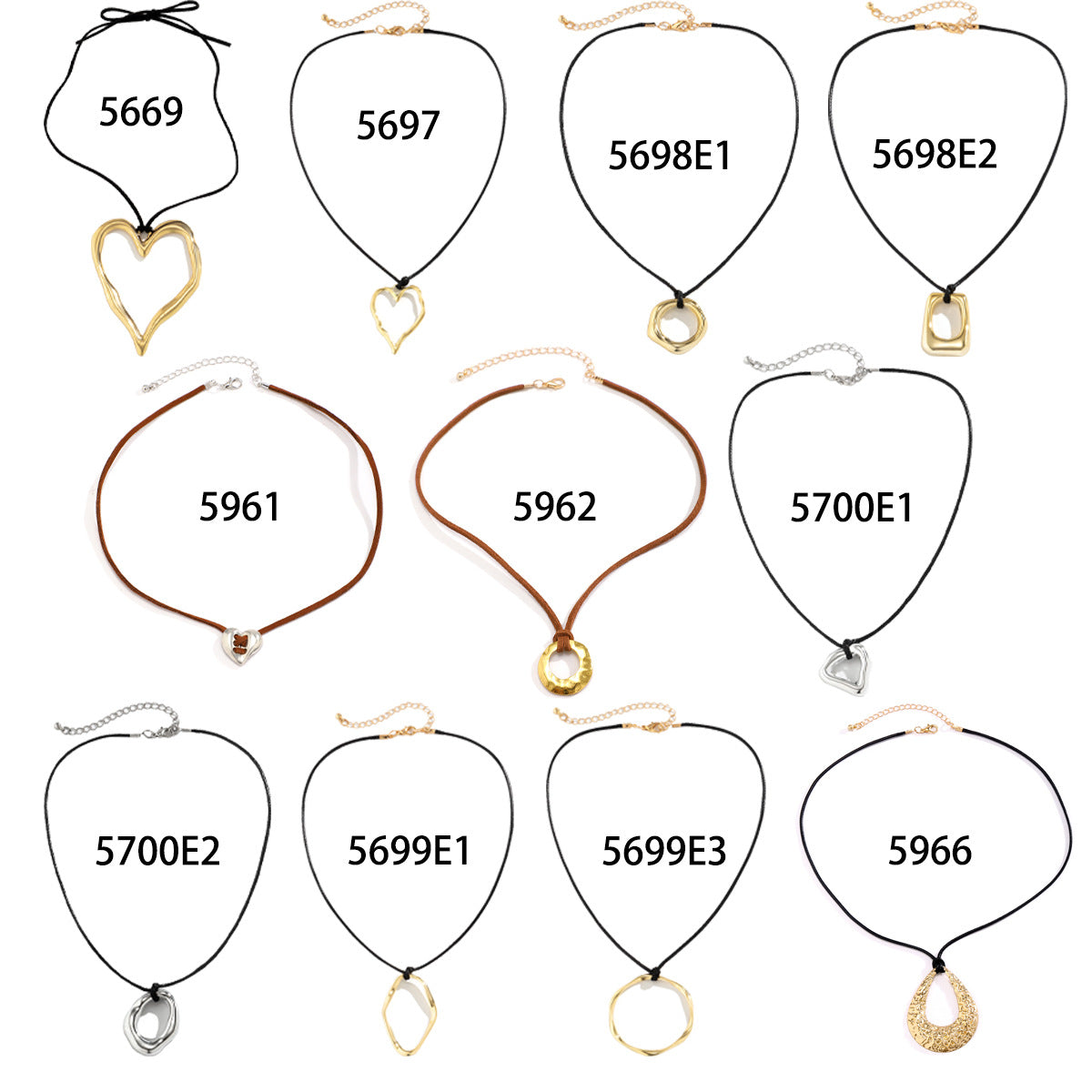 Women's Personality Heart-shaped Hollow Pendant For Simple Necklaces