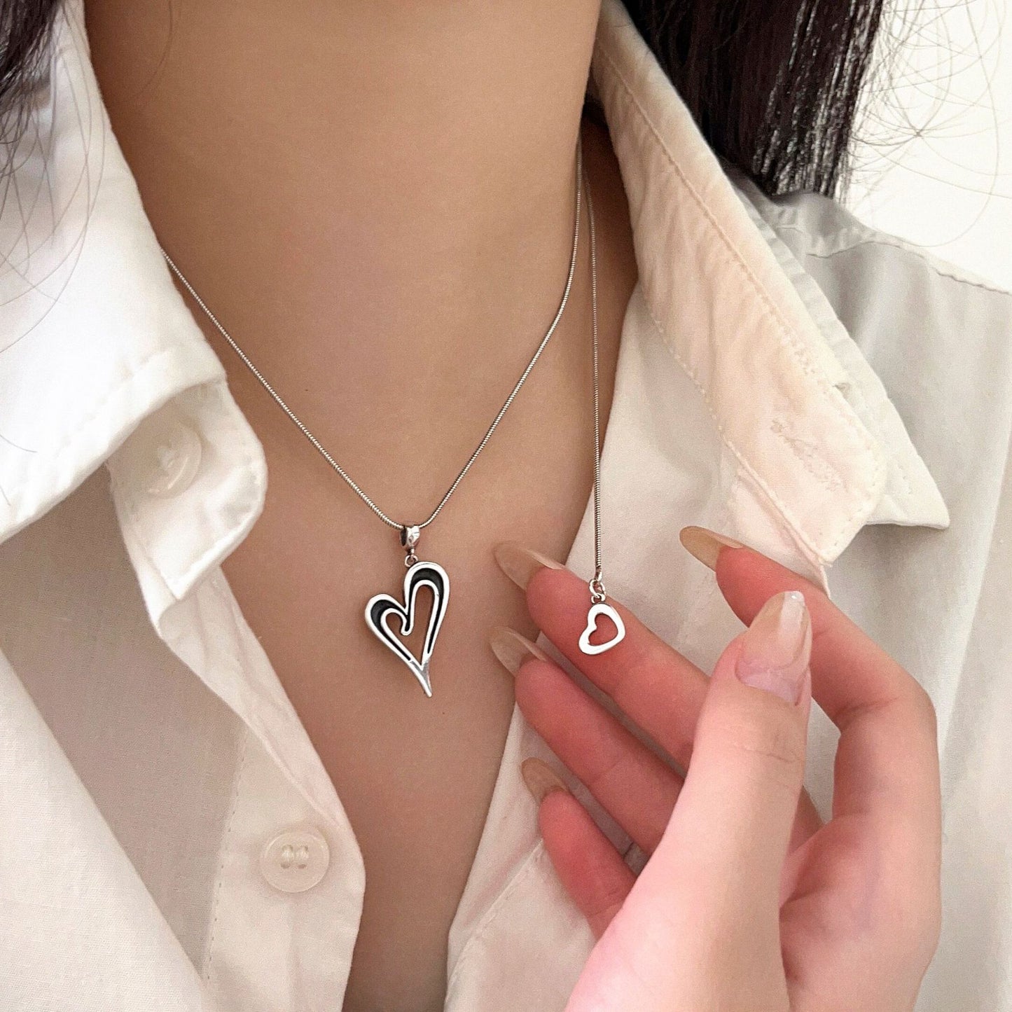 Women's Sier Hollow Tassel For Special Interest Light Luxury High-grade Necklaces