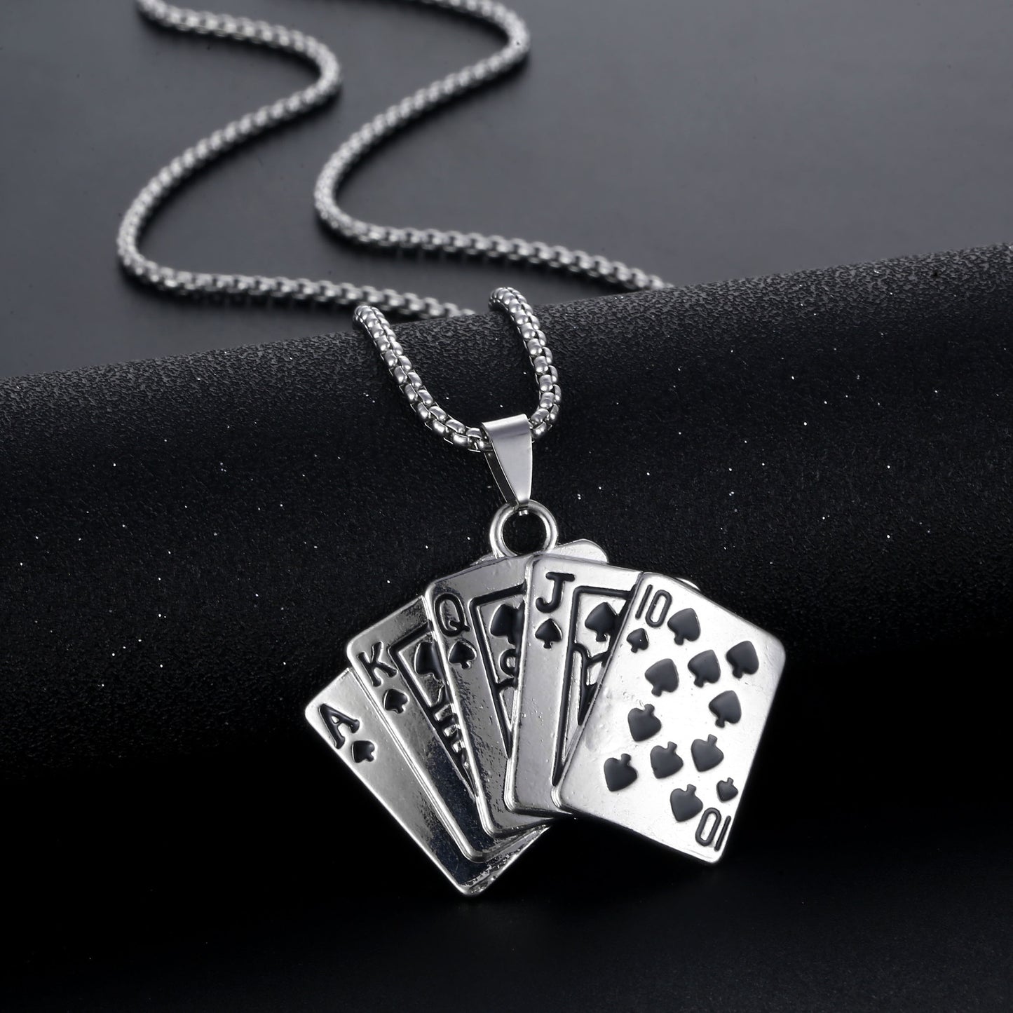 Women's & Men's & Full Diamond Playing Cards Jewelry Necklaces