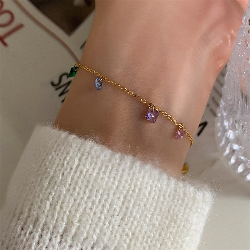 Süße Sommer-Fantasie-Regenbogen-Zirkon-Mode-einzigartige Armbänder