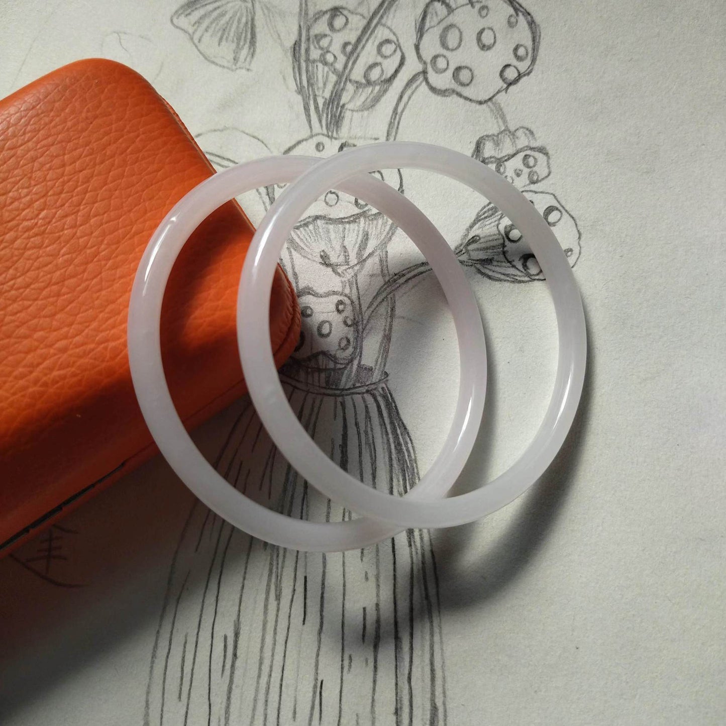 Crystal Transparent Series Glass Imitation Jade Fine Jingle Han Chinese Bracelet