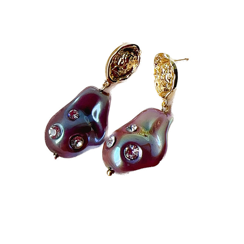 Aesthetic Magazine Touching Worker Baroque Colorful Crystals Earrings