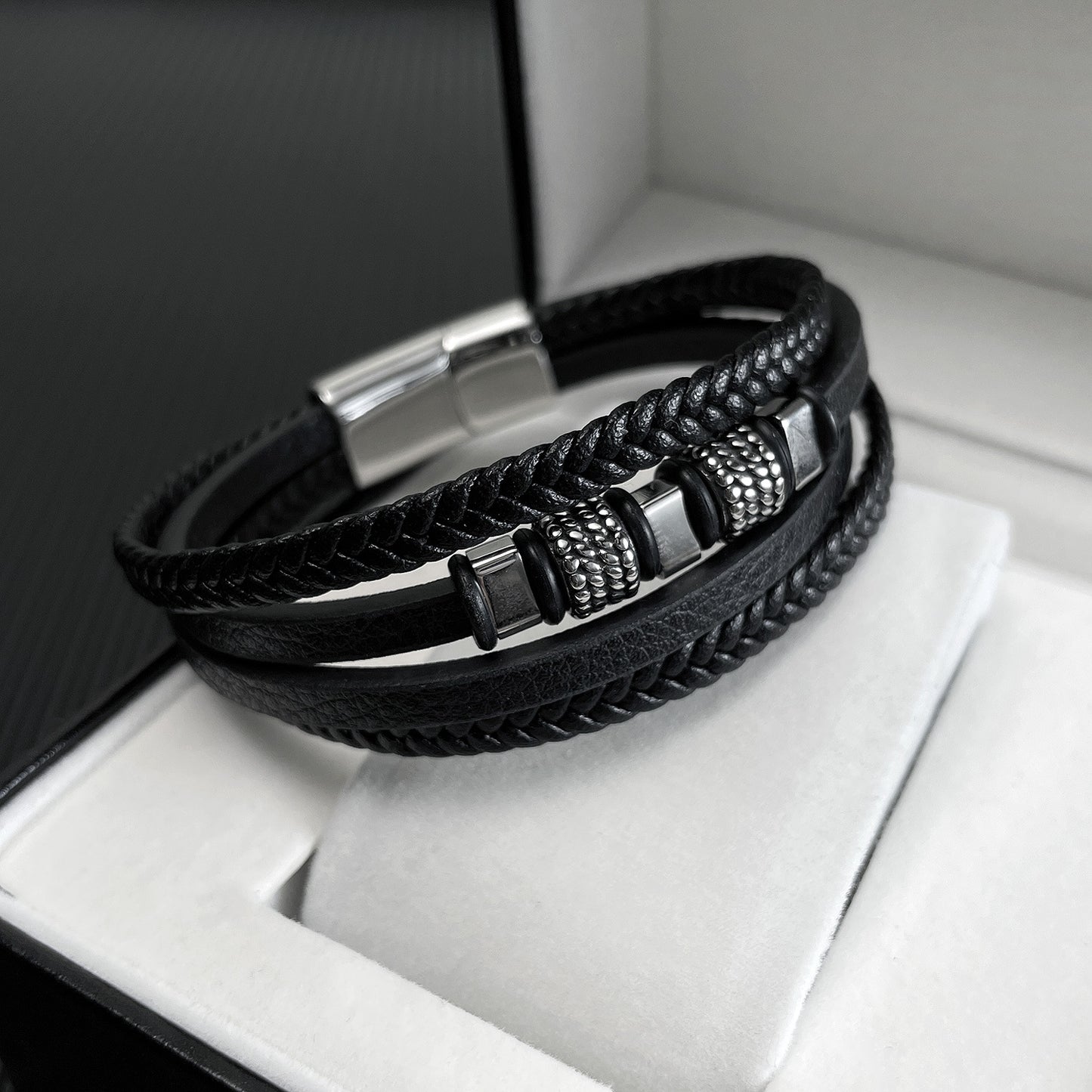 Men's Ornament Trendy Stainless Steel Magnetic Snap Personality Bracelets