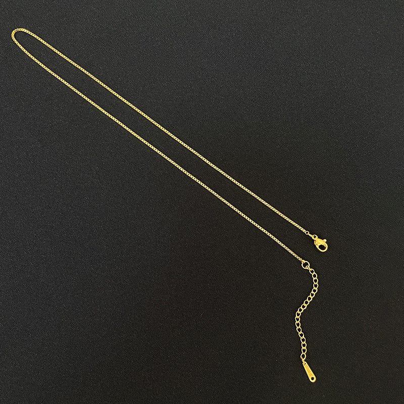 Women's Steel Female Accessories Single Lip Chain Universal Gold Necklaces