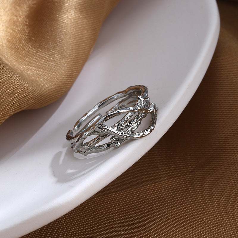 Texture Irregular Index Finger Female Minority Rings