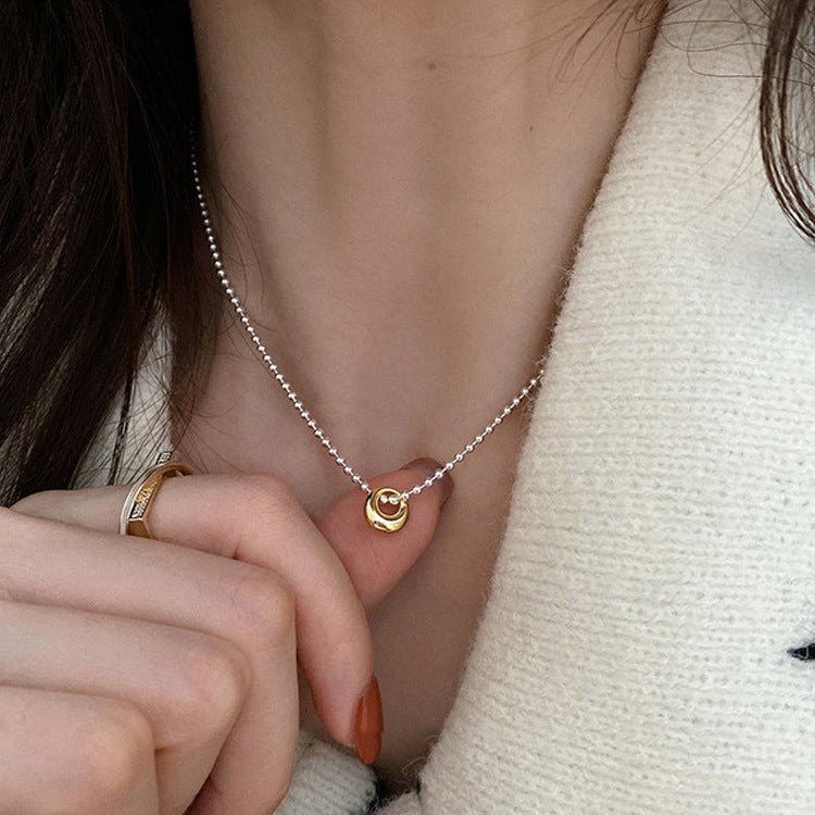 Pendentif en métal pour femmes, colliers de personnalité rétro et minimalisme