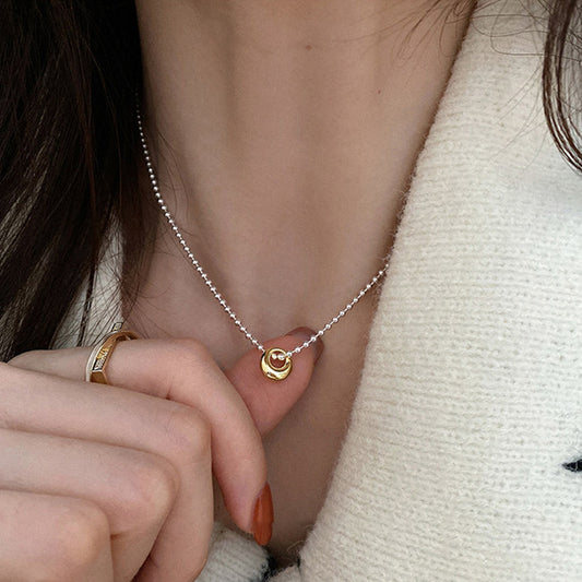 Pendentif en métal pour femmes, colliers de personnalité rétro et minimalisme