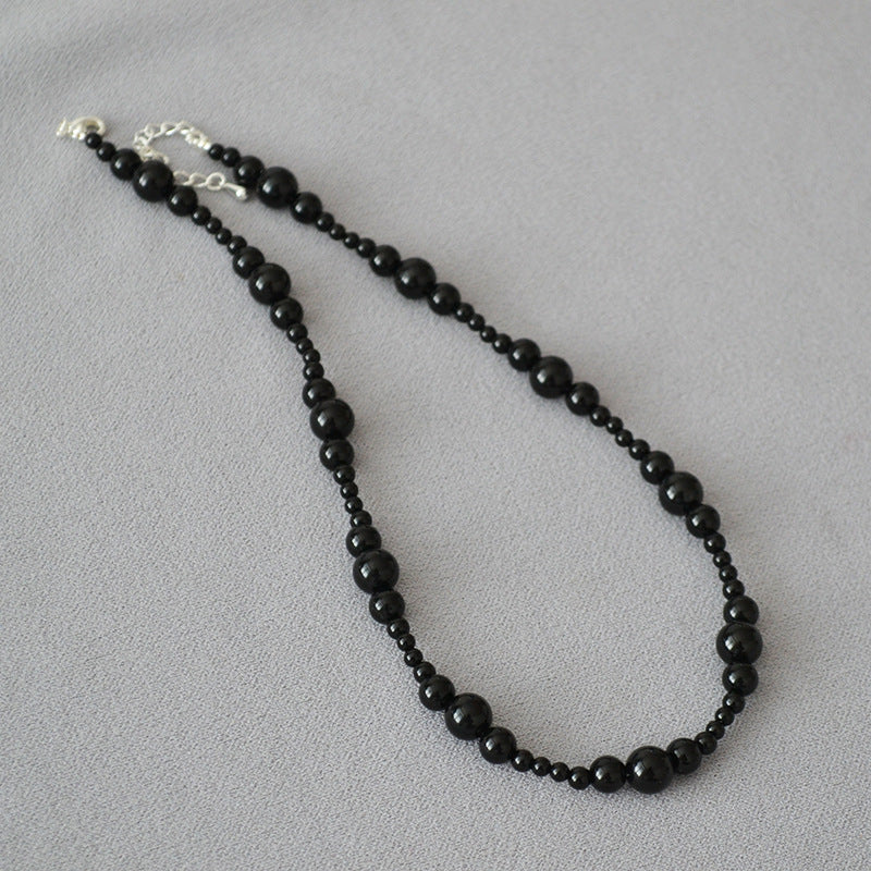 Colliers en agate noire pour femmes, niche tendance, Cool et créatif, Design
