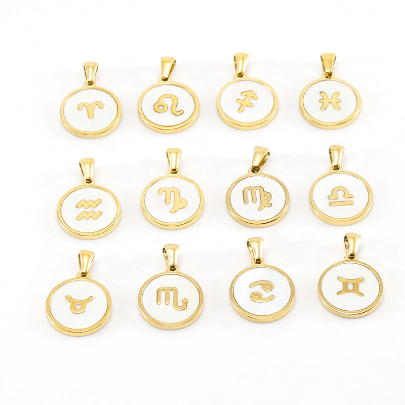 Shell Twee Constellations Stainless Constellation Pendant Necklaces