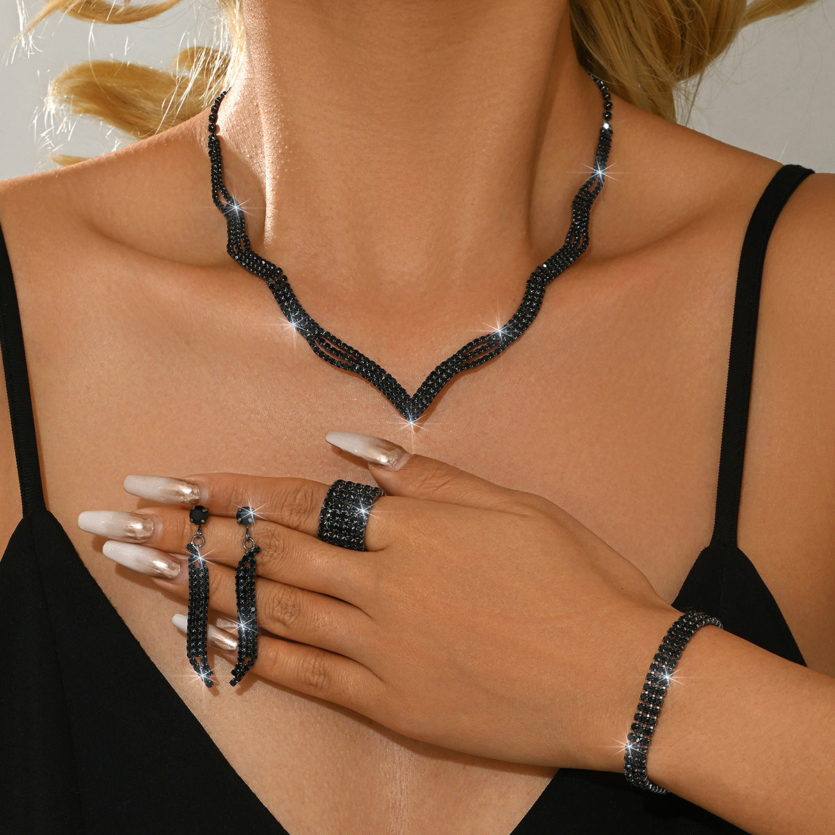 Suite Wedding Simple Gorgeous Light Luxury Claw Chain Jewelry Set