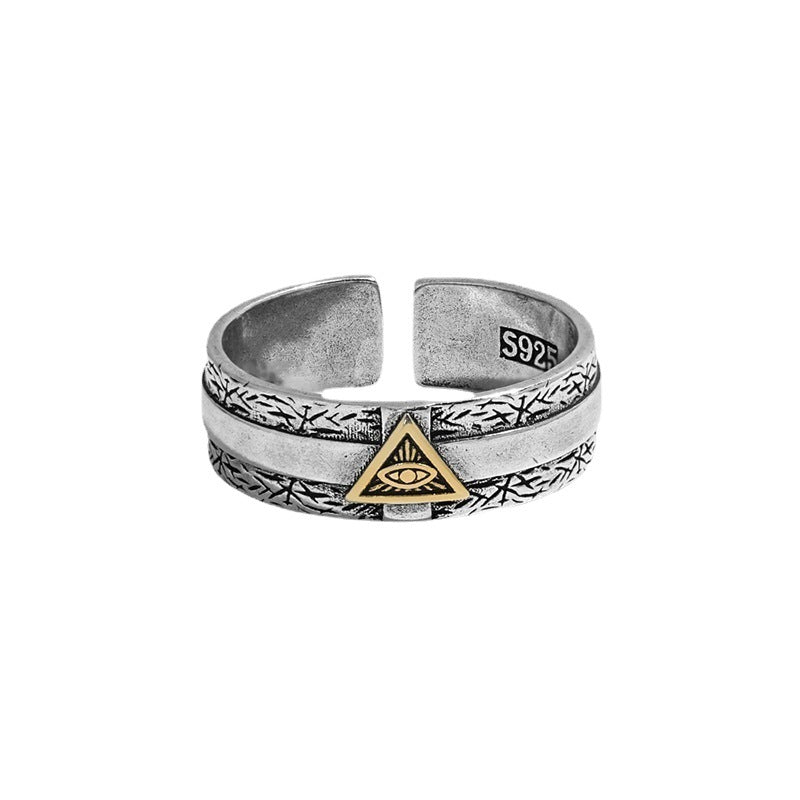 Retro Distressed Horus Eye Of God Rings